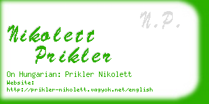 nikolett prikler business card